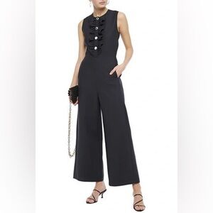Tory Burch Ruffle Wide Leg Jumpsuit